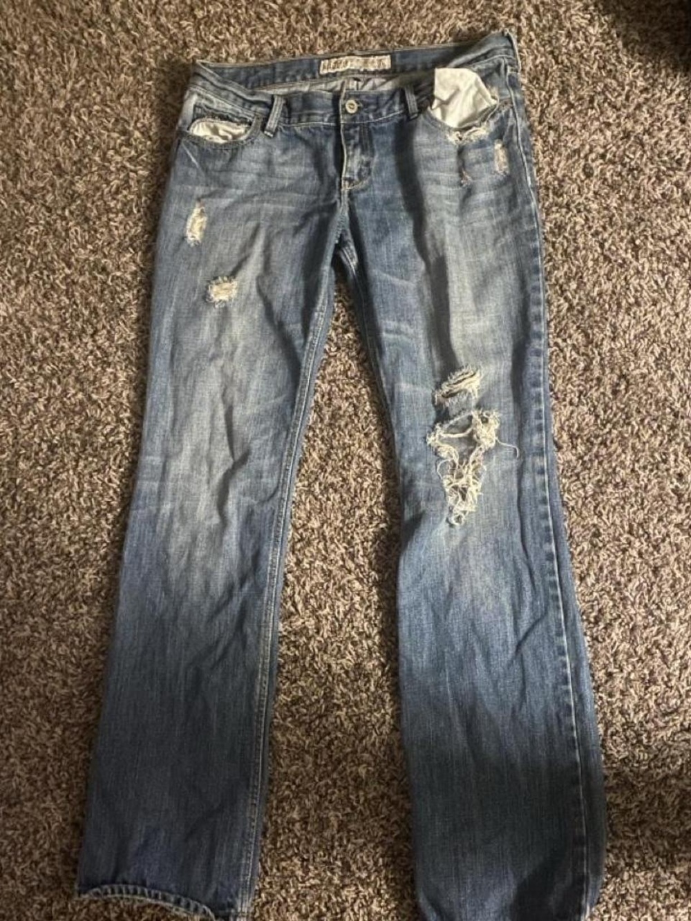 Women’s Distressed Blue Denim Jeans